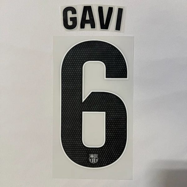 Barcelona 2025/26 Away GAVI #6 Youth Official Name Set