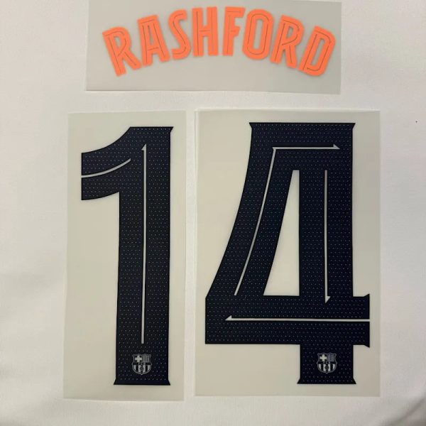 Barcelona 2025/26 Third RASHFORD #14 Youth Official Name Set