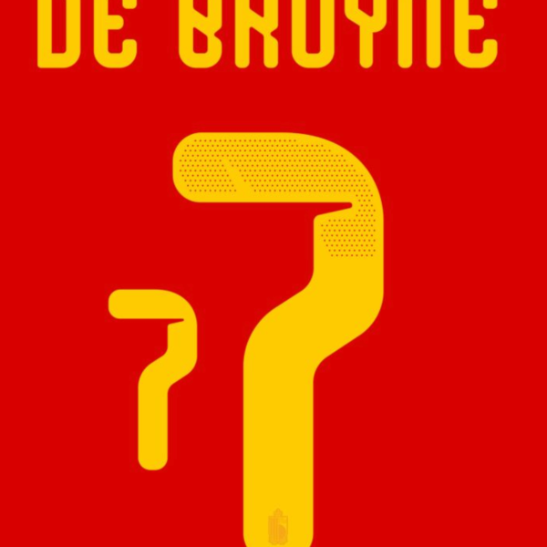 Belgium 2026- Home DE BRUYNE #7 Official Name Set