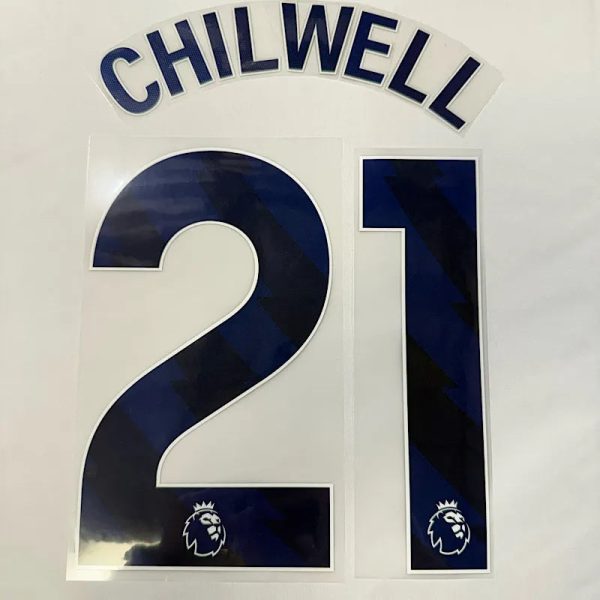 Chelsea 2023-Away CHILWELL #21 Official Name Set-Navy