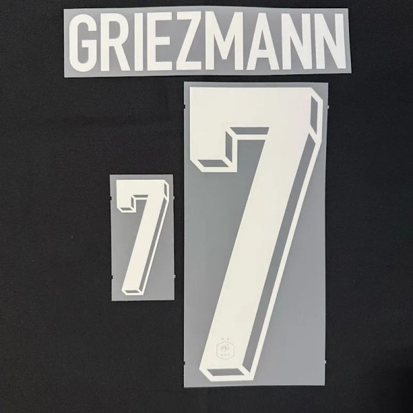 France 2024/25 Home Griezmann #7 Jersey Name Set