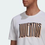 adidas 2021-22 Juventus Street Graphic Tee - White-Black-Orange - Image 2