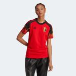 adidas 2022-23 Belgium Women's Home Jersey - Red-Black - Image 3