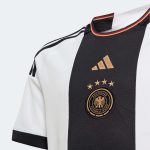 adidas 2022-23 Germany Youth Home Jersey White-Black - Image 3