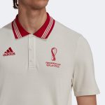 adidas 2022 FIFA World Cup Official Emblem Polo Shirt - Talc - Image 4