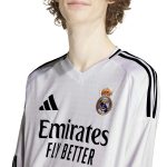 adidas 2024-25 Real Madrid Men's Stadium Home Long-Sleeve Jersey - Image 4