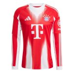 adidas 2025-26 Bayern Munich Men's Stadium Home Long-Sleeve Soccer Jersey