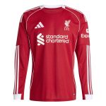 adidas 2025-26 Liverpool Men's Stadium Home Long-Sleeve Soccer Jersey