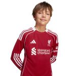 adidas 2025-26 Liverpool Youth Stadium Home Long-Sleeve Soccer Jersey - Image 3
