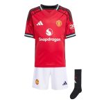adidas 2025-26 Manchester United Kid's Home Mini Kit