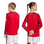 adidas 2025-26 Manchester United Youth Stadium Home Long-Sleeve Soccer Jersey - Image 7