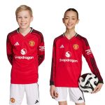 adidas 2025-26 Manchester United Youth Stadium Home Long-Sleeve Soccer Jersey - Image 8
