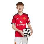 adidas 2025-26 Manchester United Youth Stadium Home Soccer Jersey - Image 5