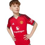 adidas 2025-26 Manchester United Youth Stadium Home Soccer Jersey - Image 3