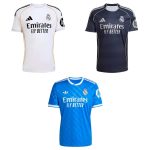 adidas 2025-26 Read Madrid Men's Home/Away/Third Jersey Bundle