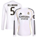 adidas 2025-26 Real Madrid Men's Stadium Home Long-Sleeve Soccer Jersey - Image 9