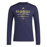 adidas 2025 LA Galaxy Men's Long-Sleeve Pre-Game Tee