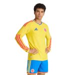 adidas 2026 Colombia Men's Authentic Home Long-Sleeve Soccer Jersey - Image 3