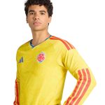 adidas 2026 Colombia Men's Authentic Home Long-Sleeve Soccer Jersey - Image 5