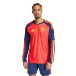 adidas 2026 Spain Men's Authentic Home Long-Sleeve Soccer Jersey - Image 3
