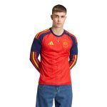 adidas 2026 Spain Men's Stadium Home Long-Sleeve Soccer Jersey - Image 3