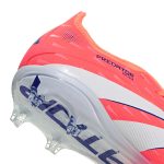 adidas Junior Predator Elite Fold-Over Tongue Firm Ground Soccer Cleats - Coral Blaze Pack (FA25) - Image 8