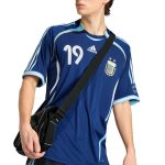 adidas 2006 Argentina Men's Retro Stadium Away Messi #19 Soccer Jersey - Image 5