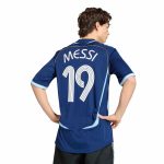 adidas 2006 Argentina Men's Retro Stadium Away Messi #19 Soccer Jersey - Image 3
