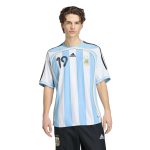 adidas 2006 Argentina Men's Retro Stadium Home Messi #19 Soccer Jersey - Image 4
