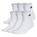 adidas Men's Athletic Cushioned 6-Pack Quarter Socks