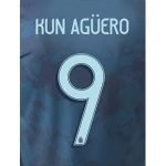 Argentina 2020/21 Away Kun Aguero #9 Jersey Name Set