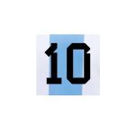 Argentina 2023 Home Messi #10 Youth 3 Star Jersey Name Set - Image 2