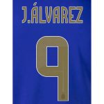 Argentina 2024/25 Away J. Alvarez #9 Youth Jersey Name Set