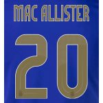 Argentina 2024/25 Away Mac Allister #20 Youth Jersey Name Set