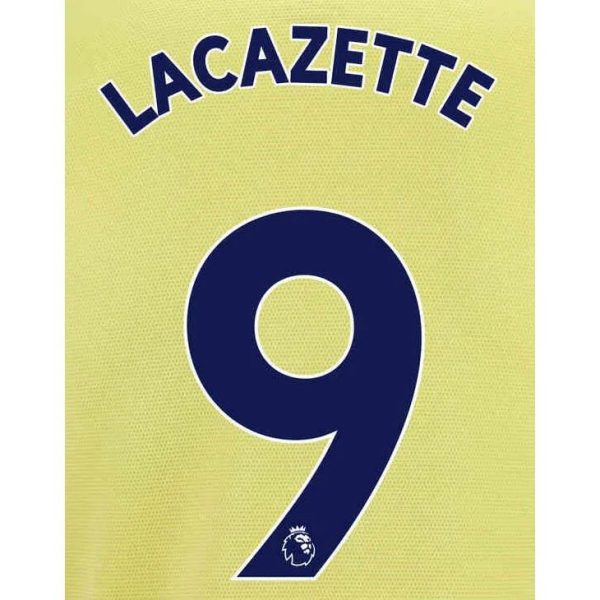 Arsenal 2021/22 Away Lacazette #9 Jersey Name Set-Navy