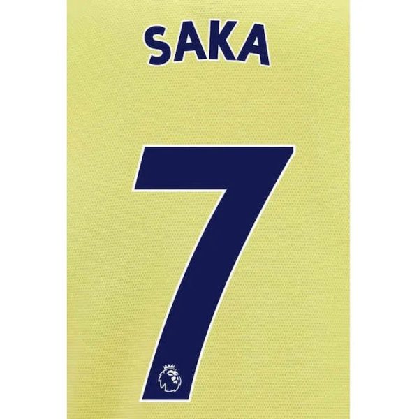 Arsenal 2021/22 Away Saka #7 Jersey Name Set-Navy