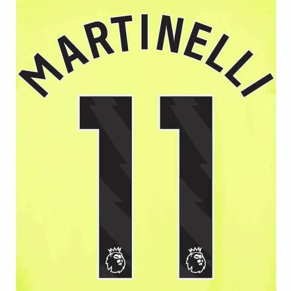 Arsenal 2023-Away Martinelli #11 Jersey Name Set-Black