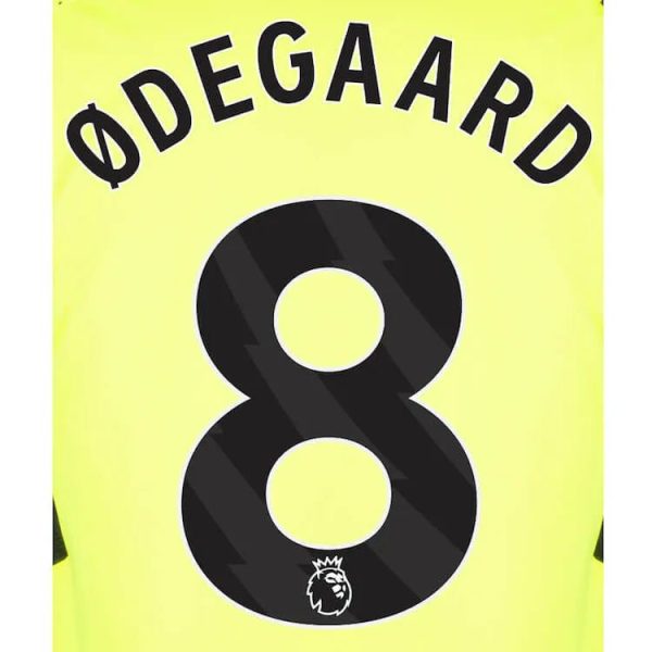 Arsenal 2023-Away Odegaard #8 Jersey Name Set-Black