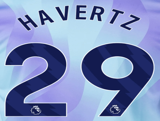 Arsenal 2024-Third HAVERTZ #29 Official Name Set-Navy