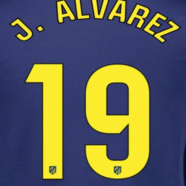 Atletico Madrid 2025/26 Away J. ALVAREZ #19 Official Name Set