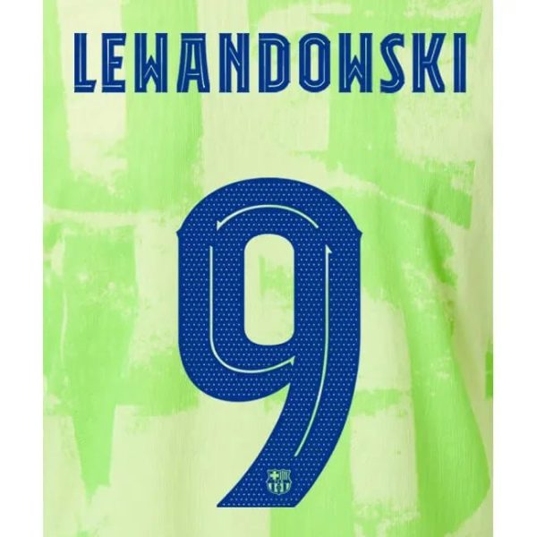 Barcelona 2024/25 Third LEWANDOWSKI #9 Youth Official Name Set (CL Version)