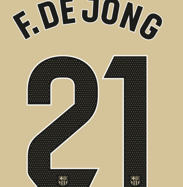 Barcelona 2025/26 Away F. DE JONG #21 Official Name Set