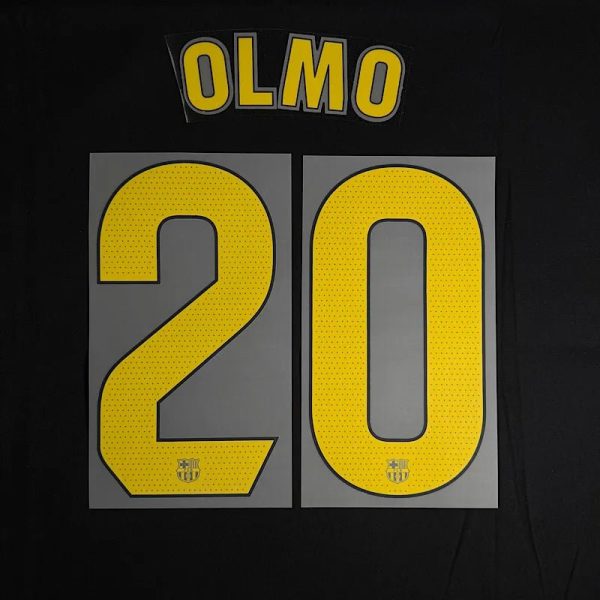 Barcelona 2025/26 Home OLMO #20 Official Name Set