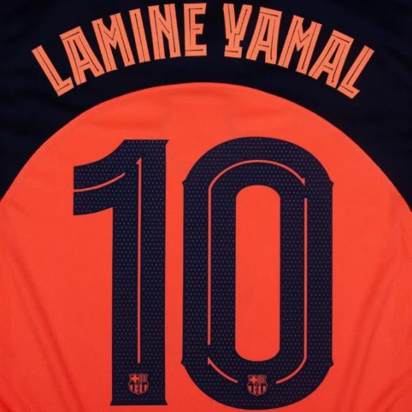 Barcelona 2025/26 Third LAMINE YAMAL #10 Official Name Set (CL Version)