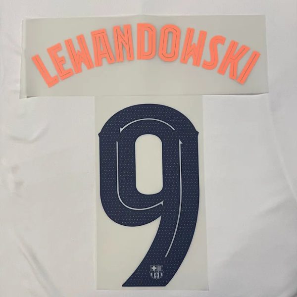 Barcelona 2025/26 Third LEWANDOWSKI #9 Official Name Set (CL Version)