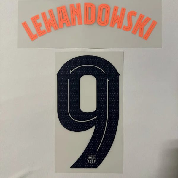 Barcelona 2025/26 Third LEWANDOWSKI #9 Youth Official Name Set (CL Version)