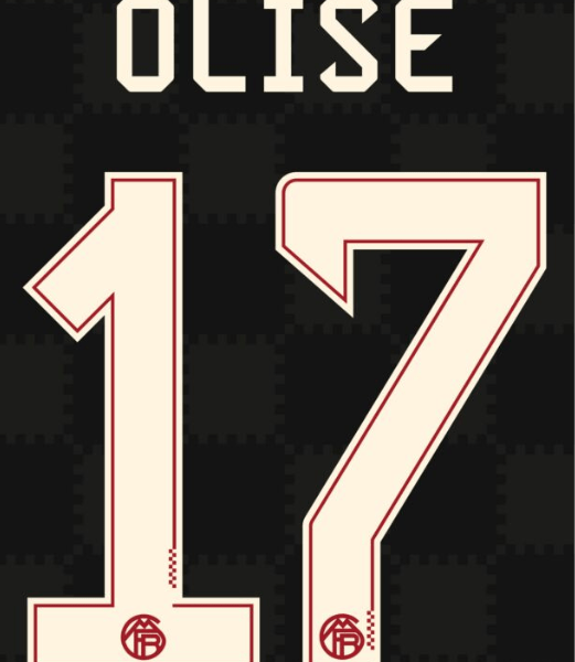 Bayern Munich 2025/26 Third OLISE #17 Official Name Set (CL Version)