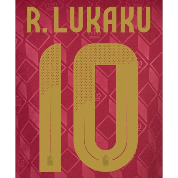 Belgium 2024/25 Home R. Lukaku #10 Jersey Name Set