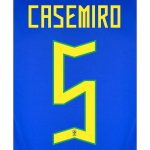 Brazil 2022-23 Away Casemiro #5 Jersey Name Set