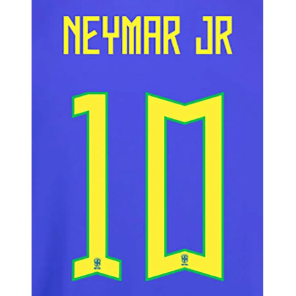 Brazil 2022-23 Away Neymar JR Youth #10 Jersey Name Set